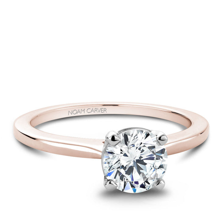 Noam Carver 14K Rose and White Gold Engagement Ring (B018-01RA)