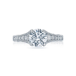 Tacori Reverse Crescent Plaitnum Diamond Engagement Ring