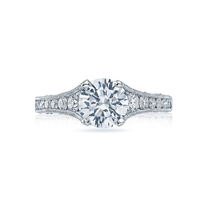 Tacori Reverse Crescent Plaitnum Diamond Engagement Ring