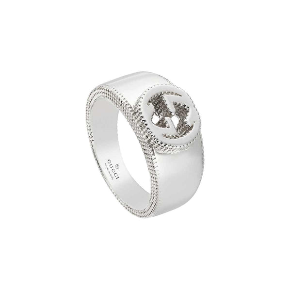 Gucci Silver High Polish Interlocking G Ring