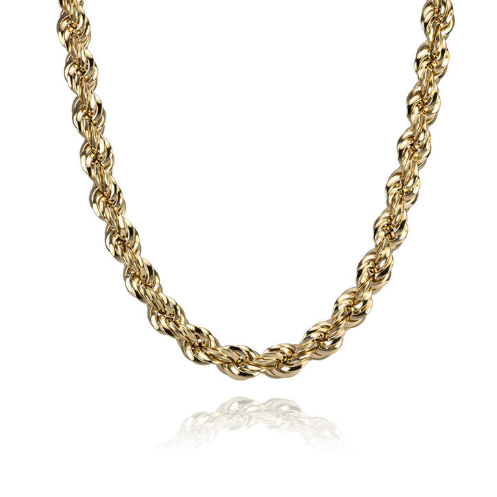18K Yellow Gold Rope Link Chain