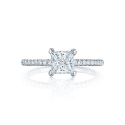 Tacori Petite Crescent 18K White Gold Diamond Engagement Ring