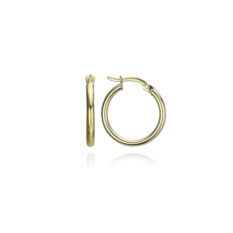 10k Yellow Gold Classic Small Hoops