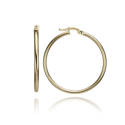 10k Yellow Gold Classic Oversized Hoops