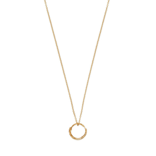 Gucci Snake Ring Pendant Necklace in Gold